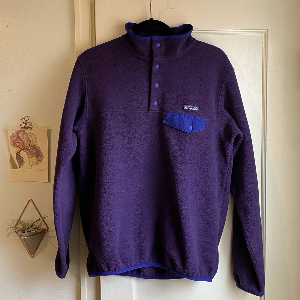 Patagonia Synchilla Purple Fleece Jacket Large
